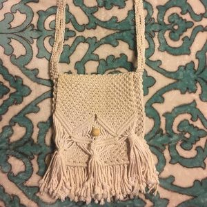 27in Long Knit/Crochet Boho Purse